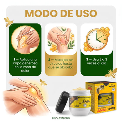Modo de uso de la Crema de Veneno de Abeja