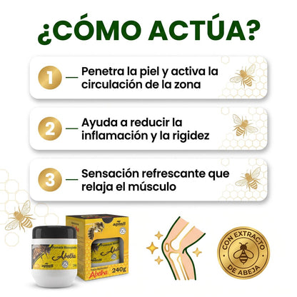 Cómo actúa la Crema de Veneno de Abeja en 3 pasos